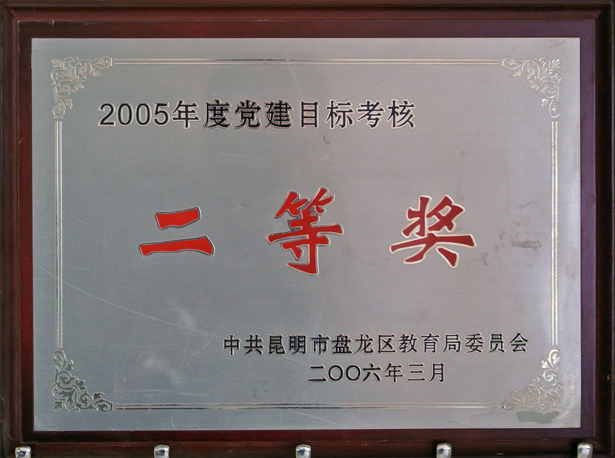 2005年度党建目标考核二等奖
